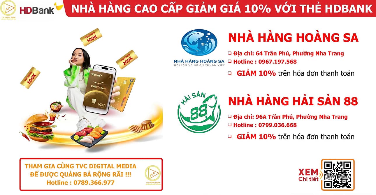 Nhà hàng cao cấp giảm giá 10% với thẻ HDBank
