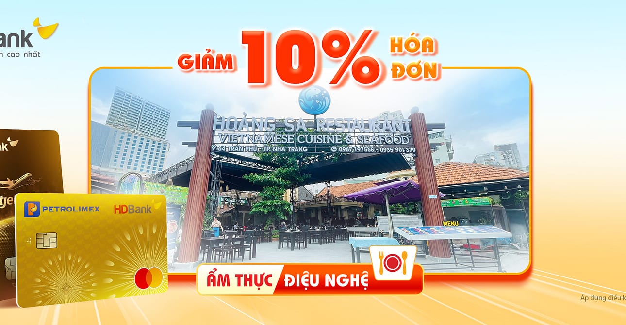 Nhà hàng Hoàng Sa Restaurant Nha Trang giảm 10%