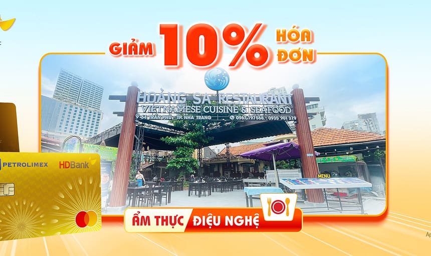 Nhà hàng Hoàng Sa Restaurant Nha Trang giảm 10%